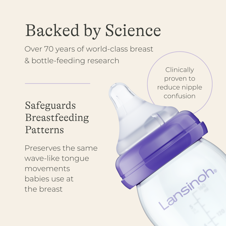 Lansinoh Γυάλινο Μπιμπερό με θηλή NaturalWave®