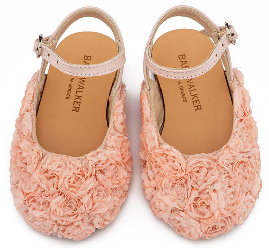 Γαλλικό Σαμπό με Chiffon Λουλούδια Pink