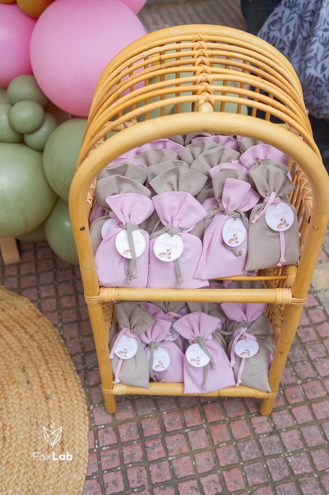 Μπομπονιέρα Βάπτισης Πουγκί