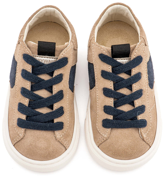 Δίχρωμο Sneaker Δετό EXC8002 Μπεζ Μπλε