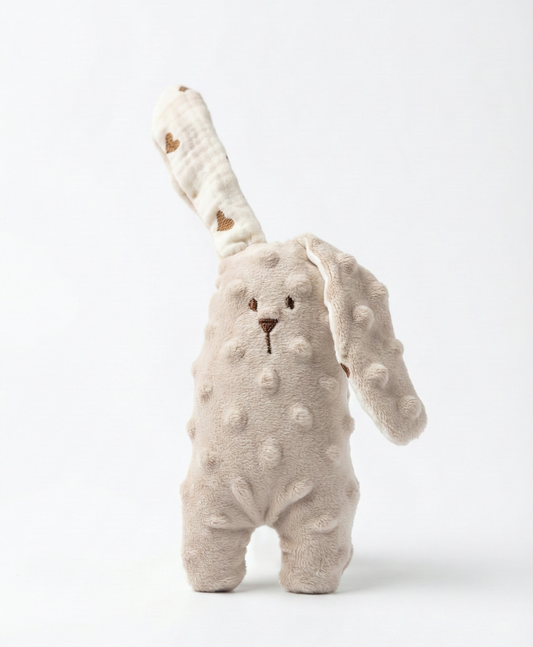 Baby Bunny κουδουνίστρα - Hearts- Crema