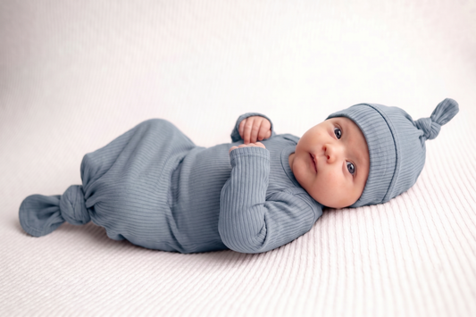 Baby Gown Indigo- Βρεφικό Φορμάκι Ύπνου- My First Organics