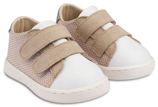 Sneakers Διπλή Μπαρέτα Χρατς PRI2104 Μπεζ Λευκό Μέντα