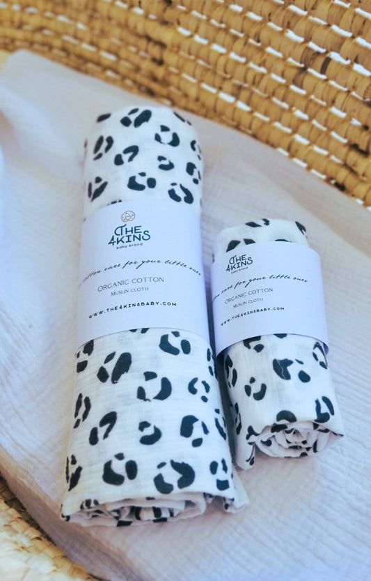 Animal Print Πάνα Αγκαλιάς/Μουσελίνα - The4kins baby brand