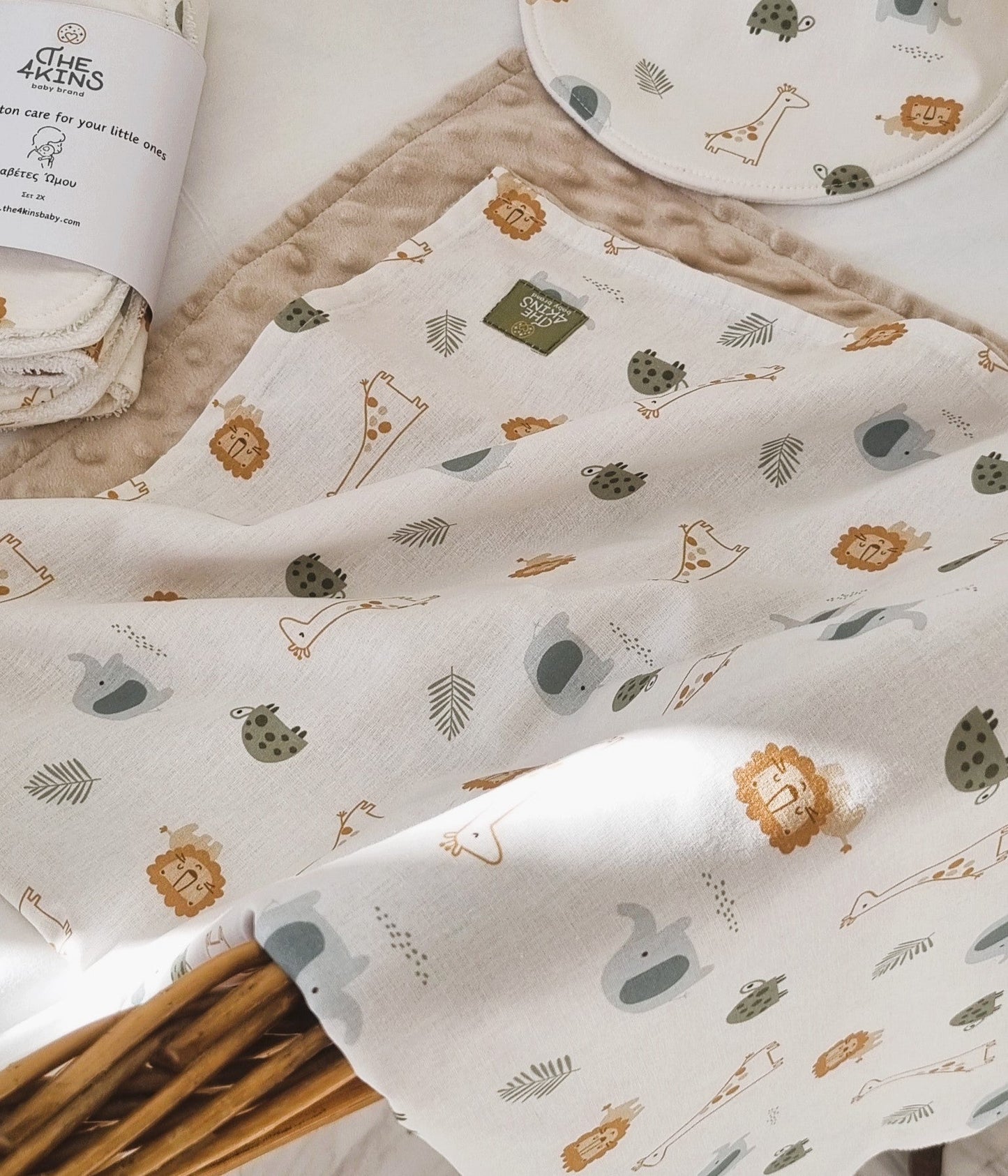 Animals Minky Κουβερτούλα - The4kins baby brand