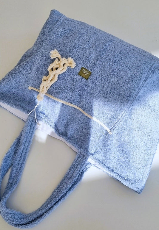Baby Blue Πετσετέ Τσάντα παραλίας - The4kins baby brand