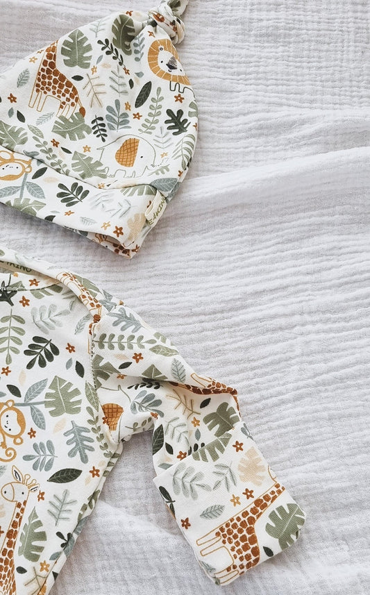 Baby Gown Animals - Βρεφικό Φορμάκι Ύπνου - My First Organics - The4kins baby brand