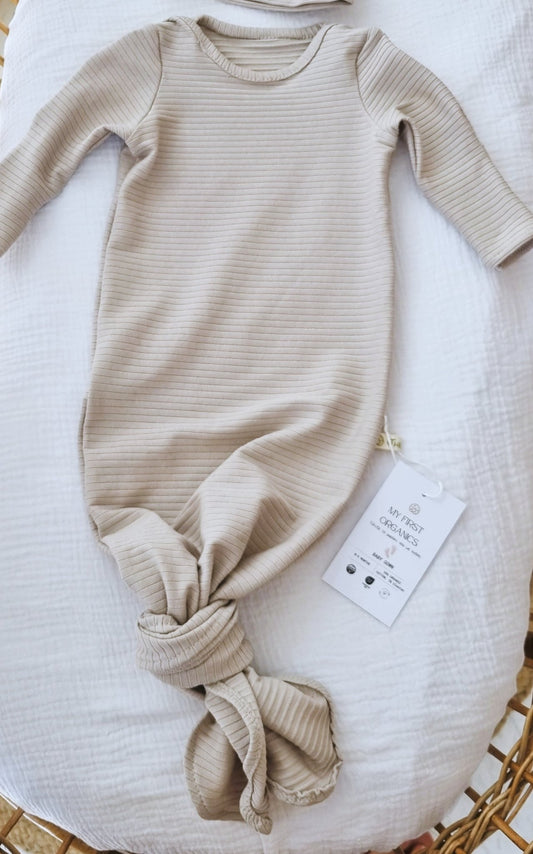 Baby Gown Natural - Βρεφικό Φορμάκι Ύπνου - My First Organics - The4kins baby brand