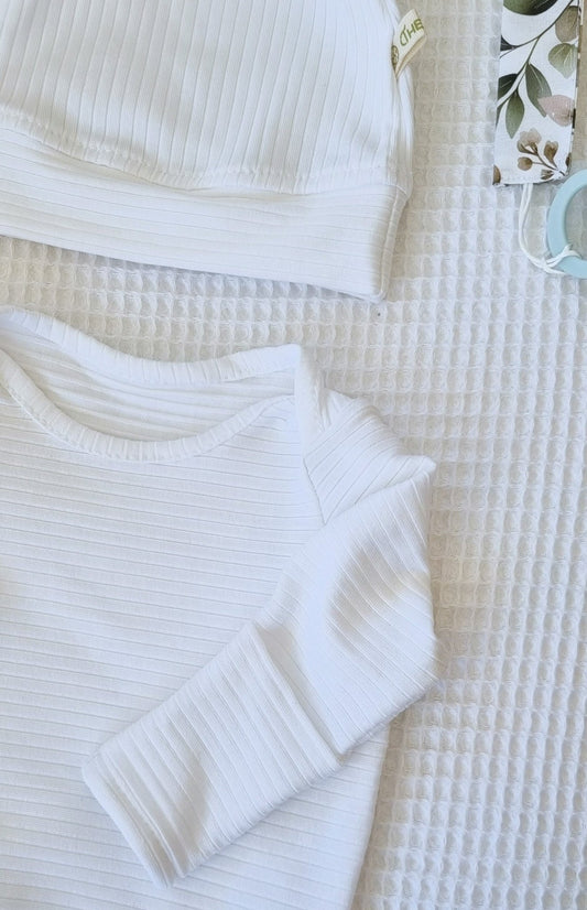 Baby Gown White - Βρεφικό Φορμάκι Ύπνου - My First Organics - The4kins baby brand