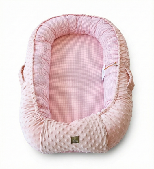 Ροζ χειροποίητο Baby Nest Girly ιδανικό για νεογέννητο κορίτσι