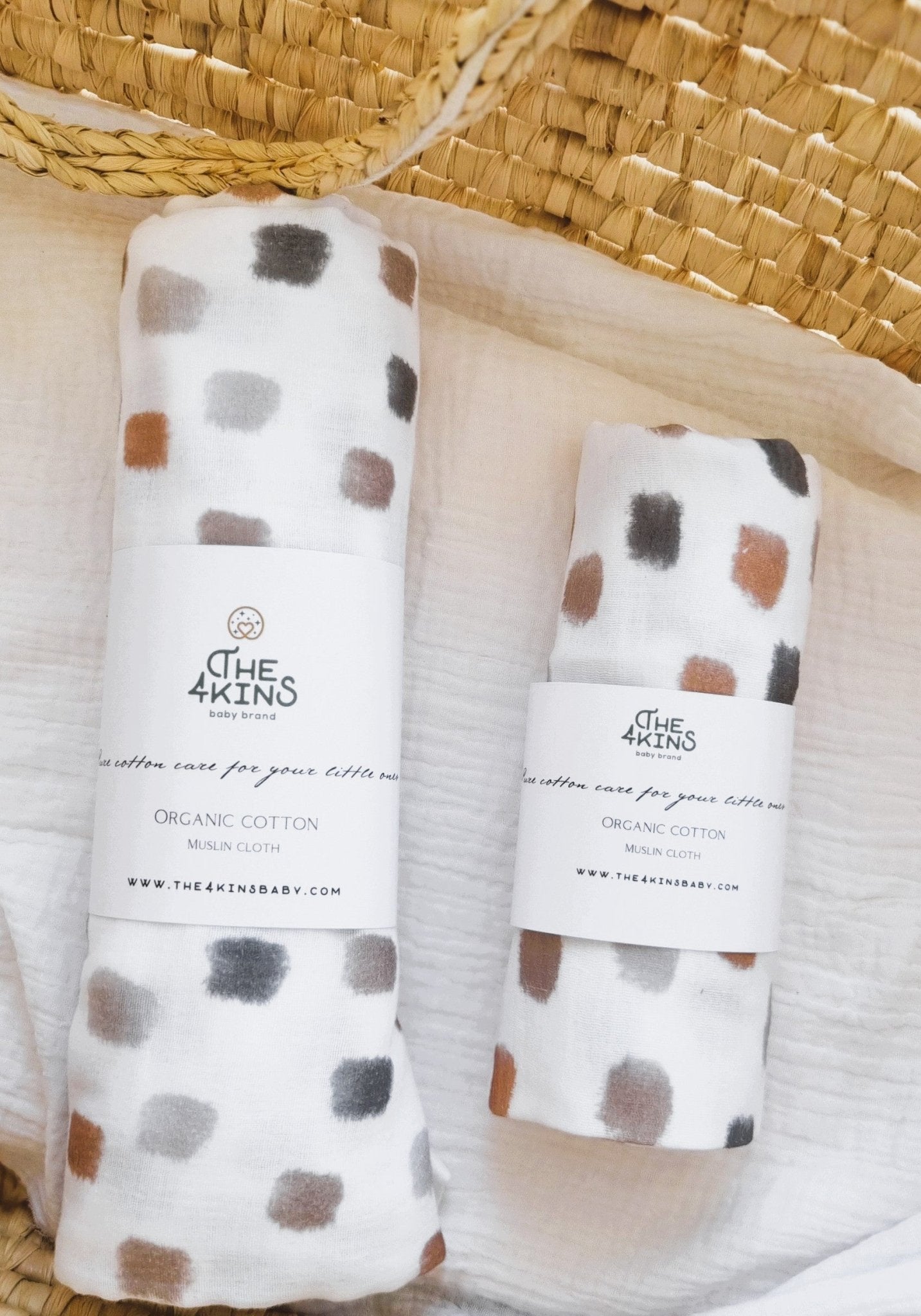 Boho Dots Πάνα Αγκαλιάς/Μουσελίνα - The4kins baby brand