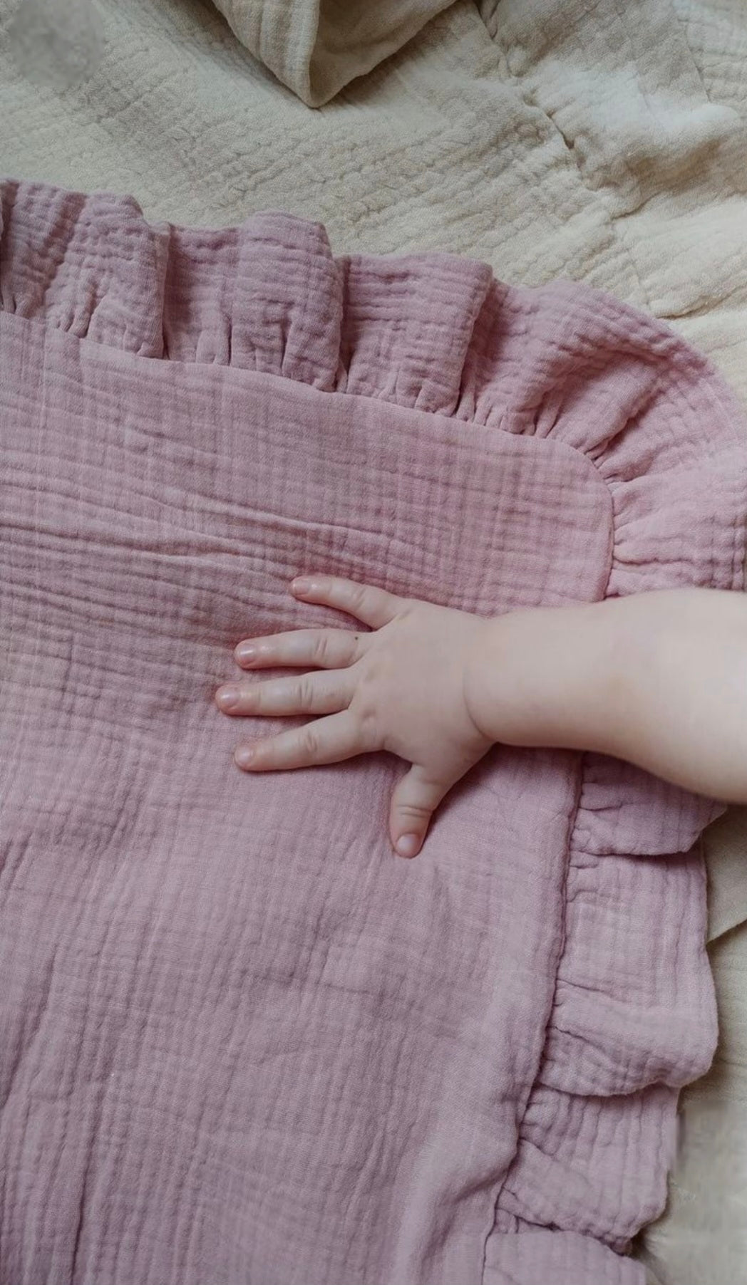 Colors Κουβερτούλα μουσελίνα με φραμπαλαδάκι - The4kins baby brand