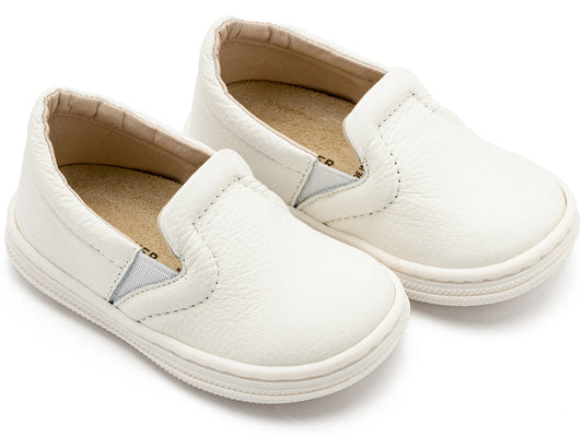 Δερμάτινο Loafer Λευκό - The4kins baby brand