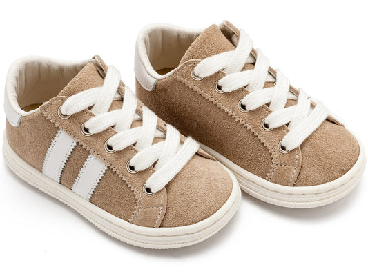 Δετά Δίχρωμα Σνίκερς Μπεζ Λευκό - The4kins baby brand