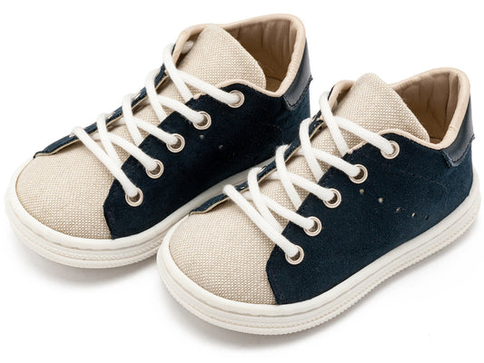 Δετά Δίχρωμα Σνίκερς Μπεζ Μπλε - The4kins baby brand