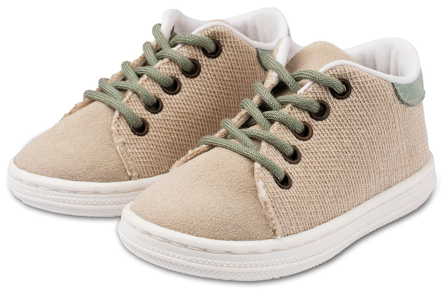 Δετό Δίχρωμο Σνίκερ Μπεζ Μέντα - The4kins baby brand