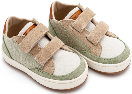 Δίχρωμο Sneaker Διπλό Χρατς Μπεζ Μέντα - The4kins baby brand