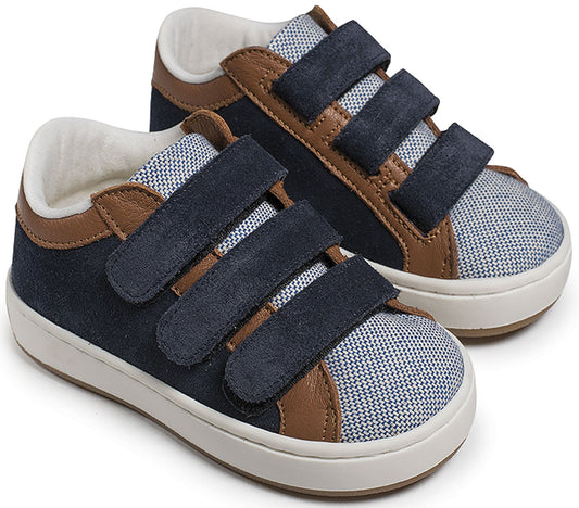 Δίχρωμο Sneaker Τριπλό Χρατς Μπλε Ταμπά - The4kins baby brand