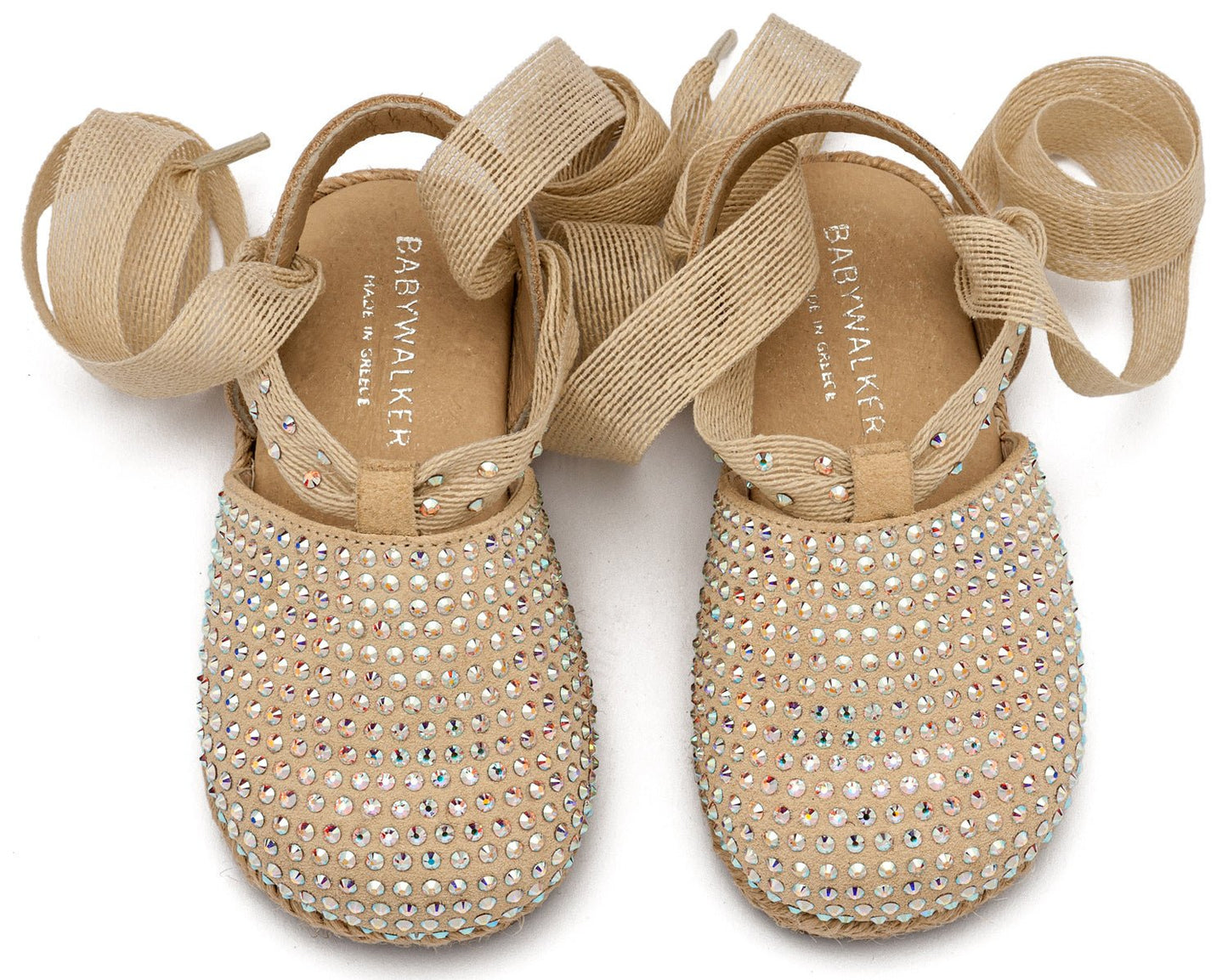 Εσπαντρίγια με Swarovski Εκρού - The4kins baby brand