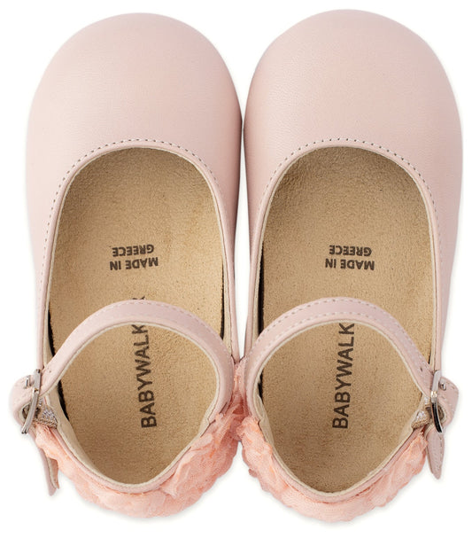 Γαλλικό Γοβάκι με Διακοσμημένη Φτέρνα απο Λουλούδια (MORE COLORS IN) - The4kins baby brand