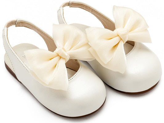 Γαλλικό Σαμπό με Φιόγκο Chiffon Εκρού - The4kins baby brand