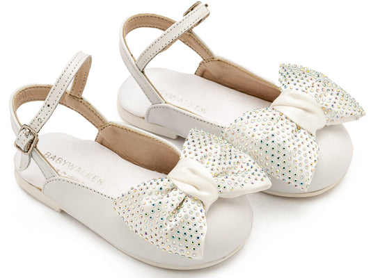 Γαλλικό Σαμπό με Μεγάλο Φιόγκο Στρας Λευκό - The4kins baby brand