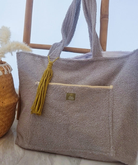 Grey Πετσετέ Τσάντα παραλίας - The4kins baby brand