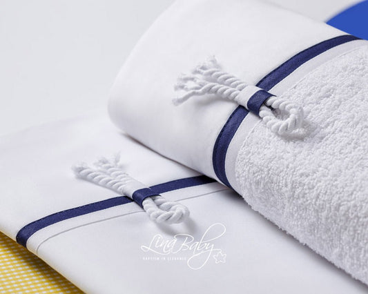 Nautical Rope Λαδόπανα Βάπτισης - The4kins baby brand