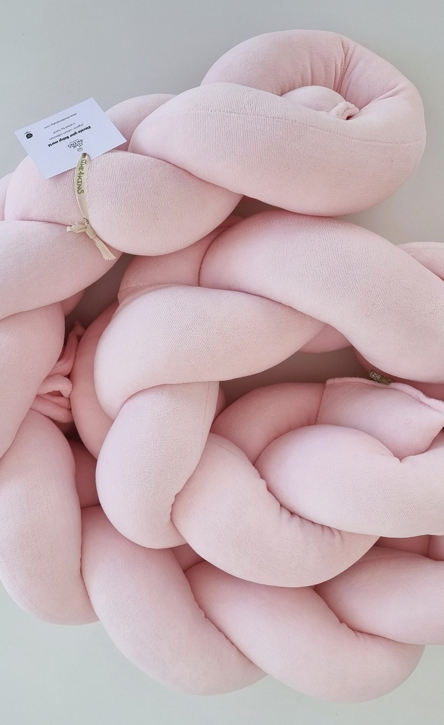 Πλεξούδα Braided Cot Bumper Pink