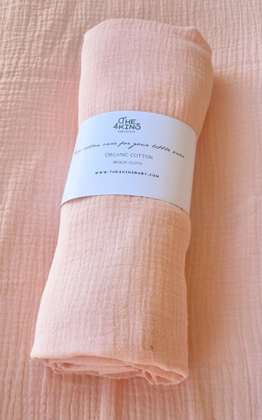 Pink Πάνα Αγκαλιάς/Μουσελίνα - The4kins baby brand