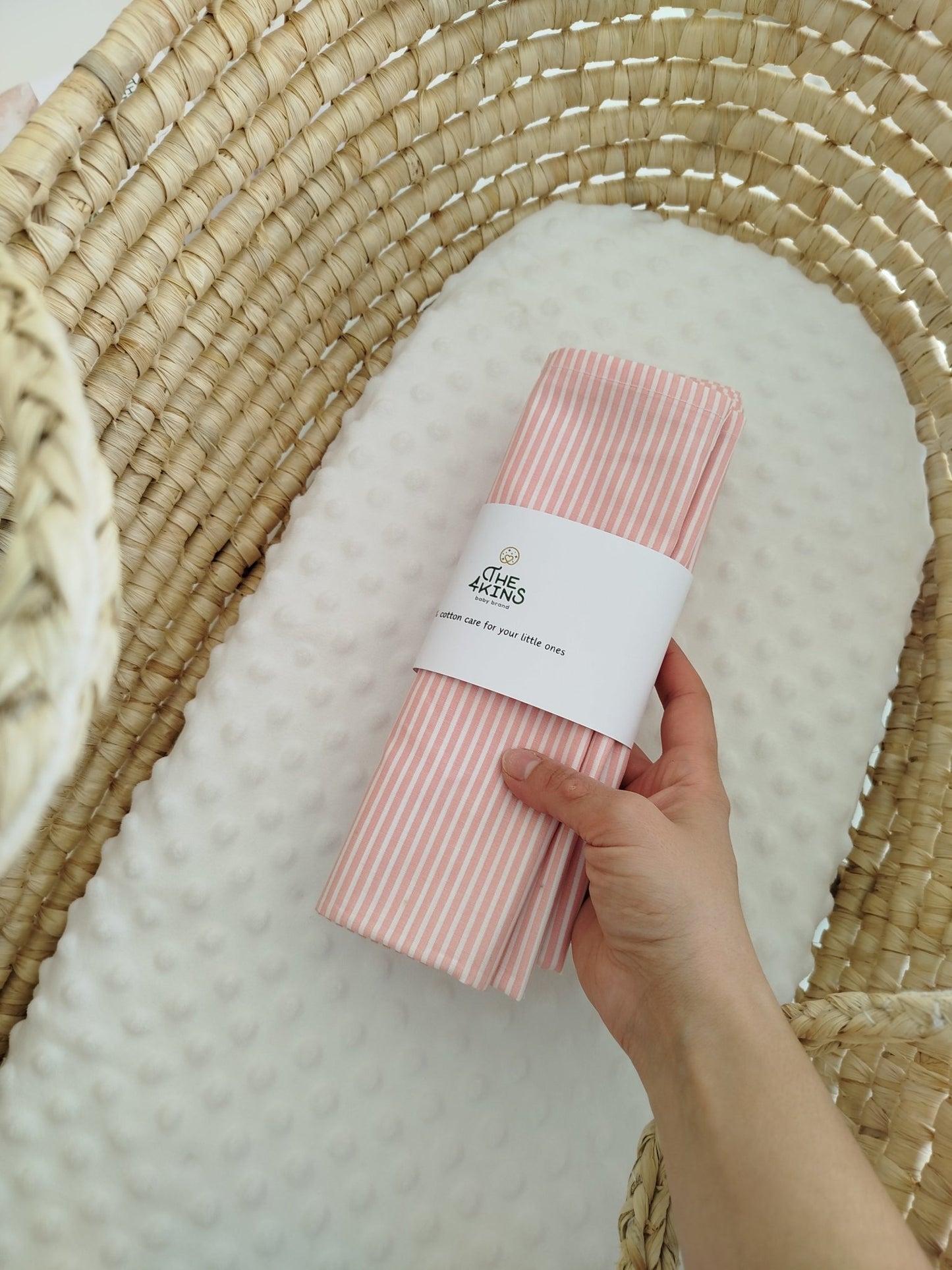 Pink Stripes Σεντόνι - The4kins baby brand