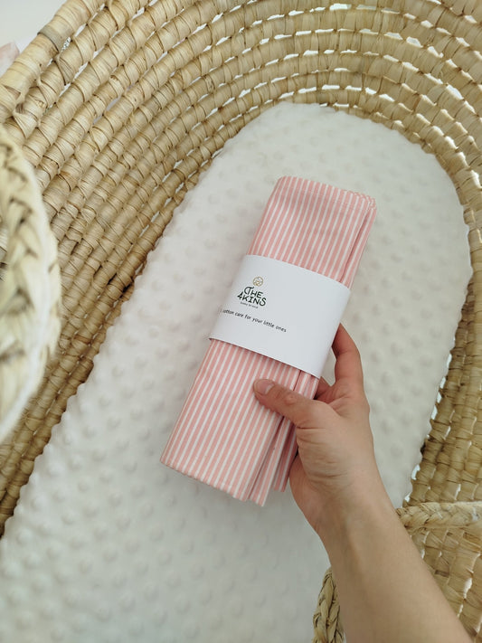 Pink Stripes Σεντόνι - The4kins baby brand