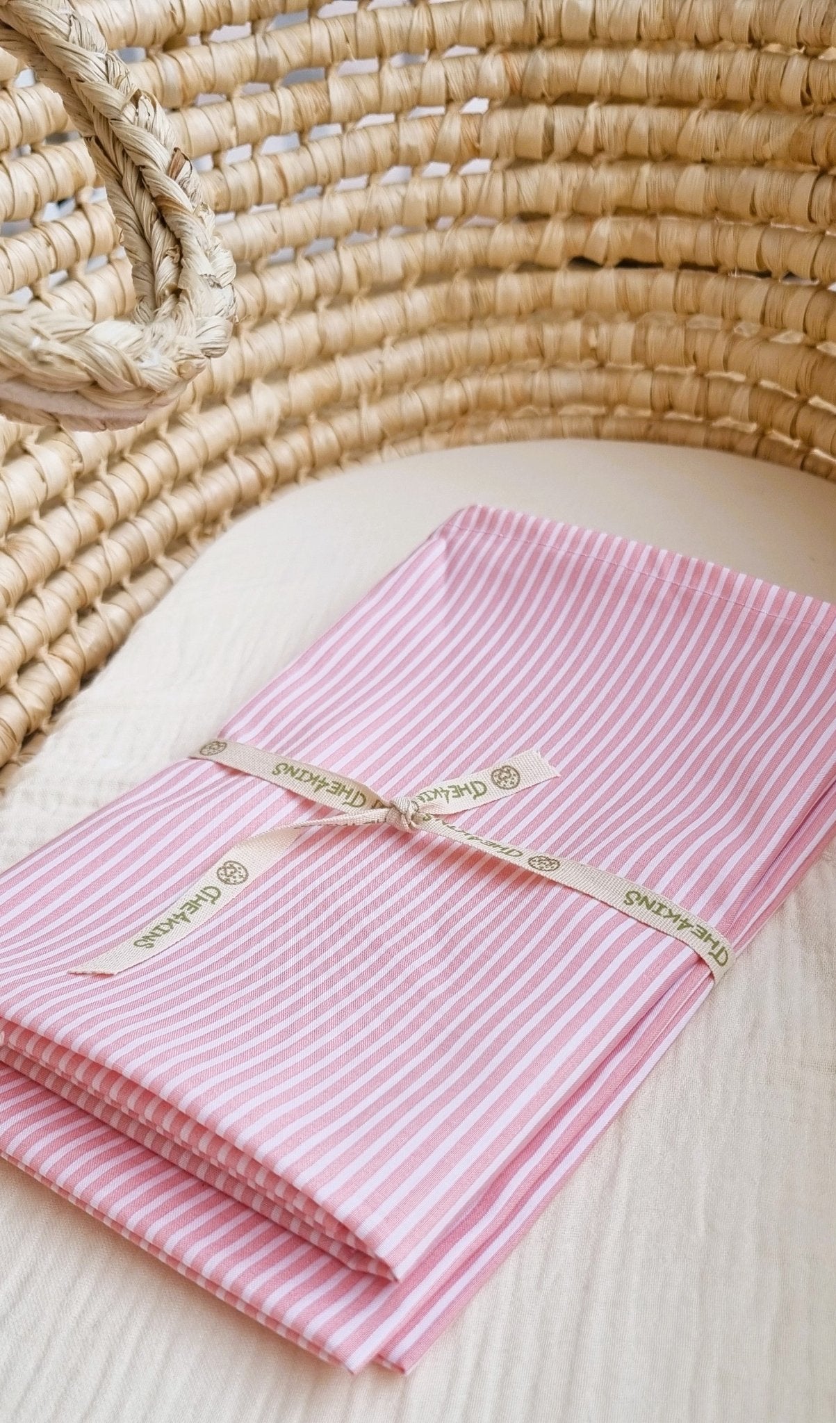 Pink stripes Σετ Μίνι Σεντονάκια - The4kins baby brand