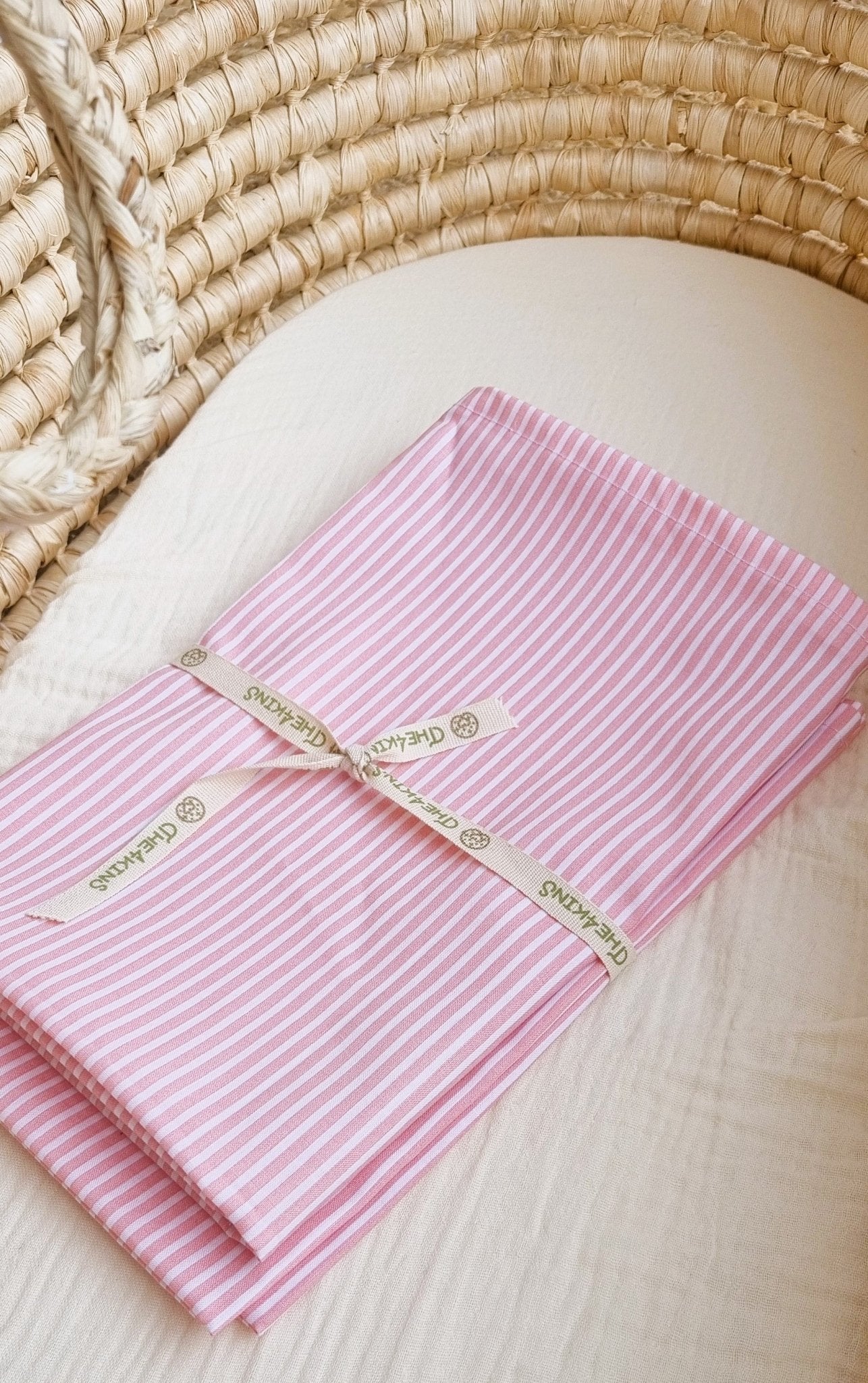 Pink stripes Σετ Μίνι Σεντονάκια - The4kins baby brand