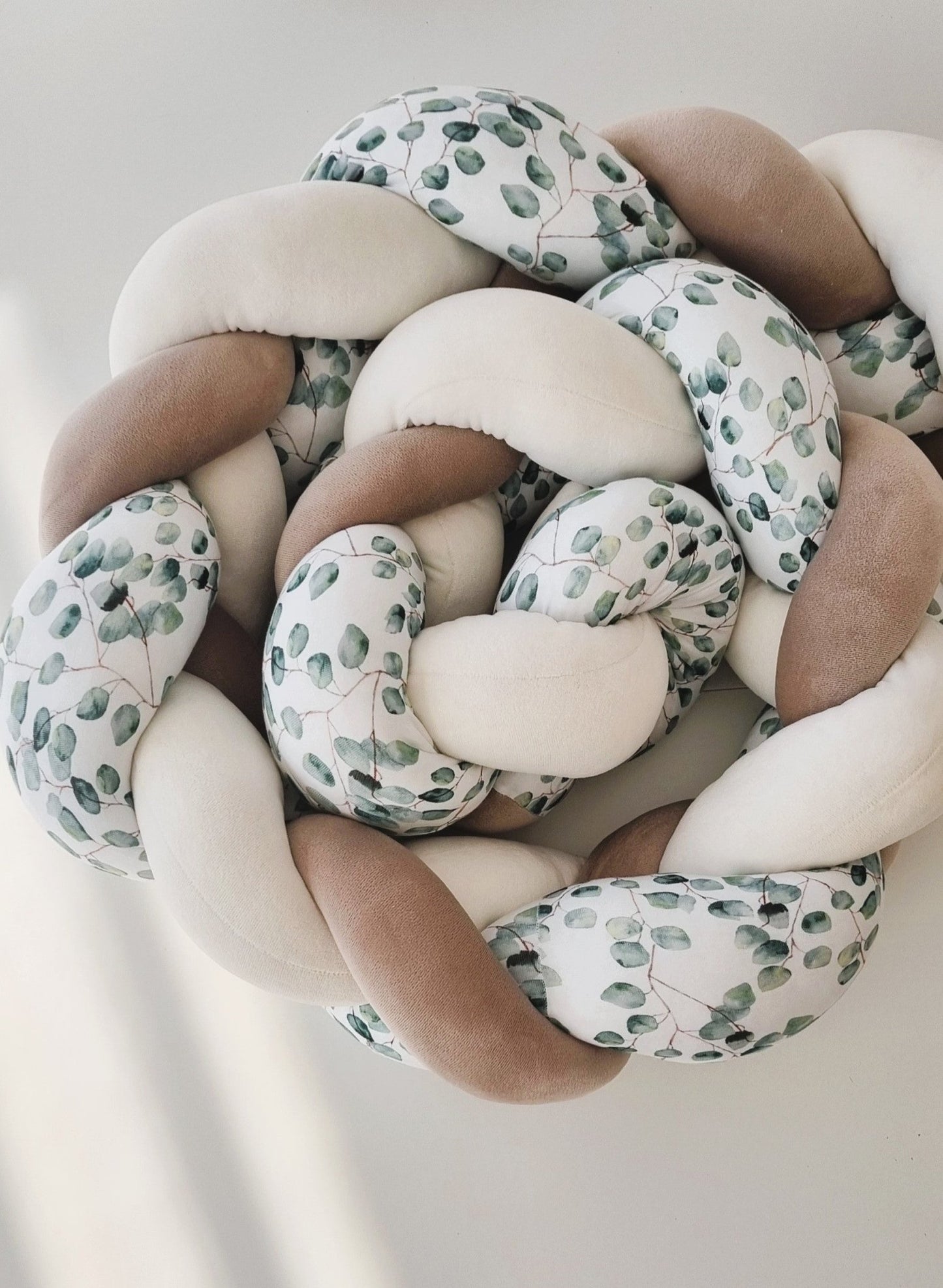 Πλεξούδα Braided Cot Bumper Efcaliptus - The4kins baby brand