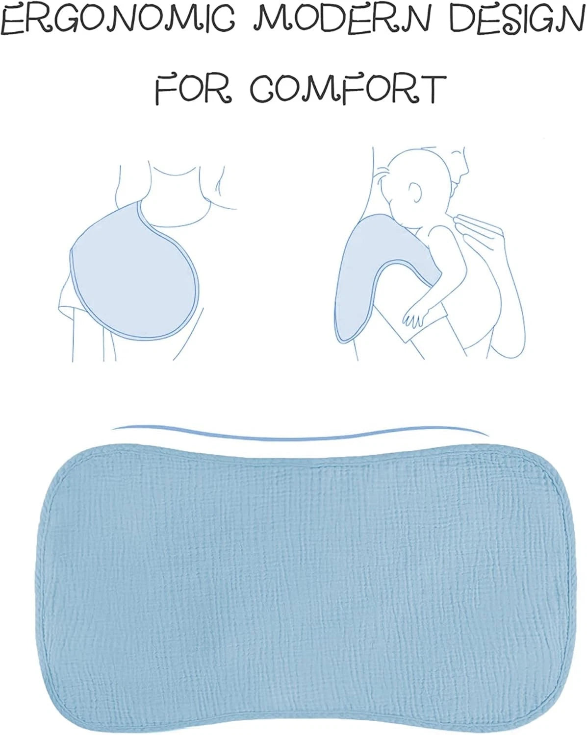 Σετ Πανάκια Μουσελίνας XXL - Burp Cloth blue- green combo