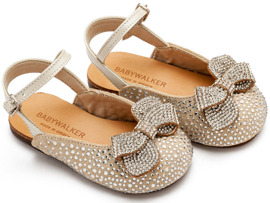 Σαμπό Διακοσμημένο Ολόγυρα με Στρας και Φιόγκο Εκρού - The4kins baby brand