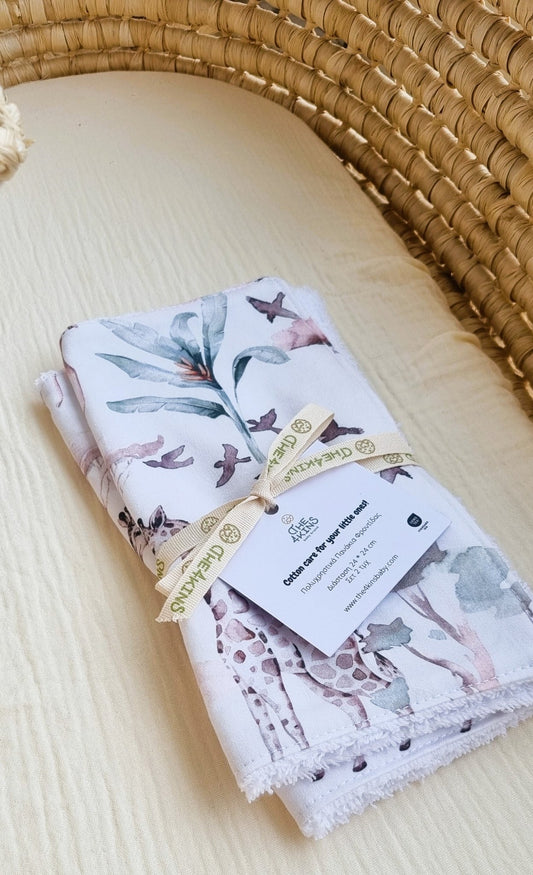 Σετ Πετσετάκια Φροντίδας σετ 2τμχ - Junle Vibes - The4kins baby brand