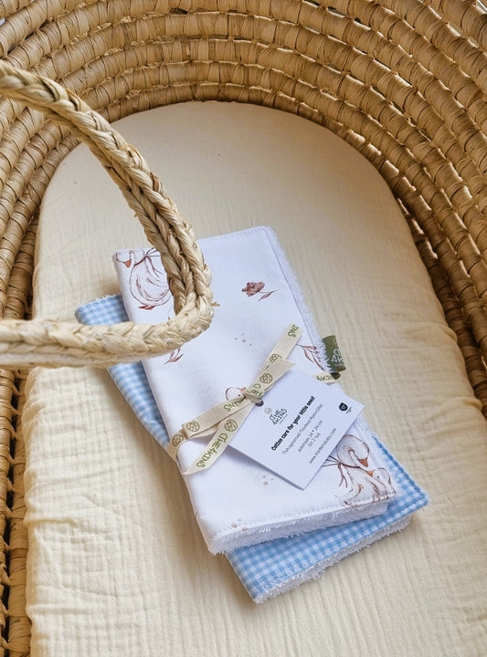 Σετ Πετσετάκια Φροντίδας σετ 2τμχ - Mama Goose Rustic Harmony - The4kins baby brand