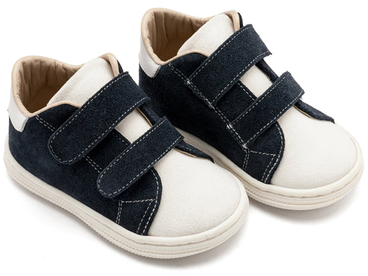 Σνίκερ με Διπλή Μπαρέτα Χρατς Λευκό Μπλε - The4kins baby brand