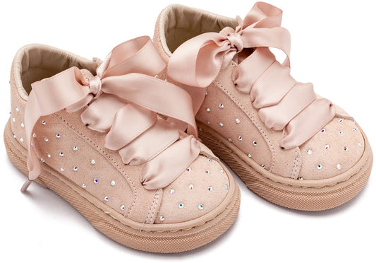 Σνίκερ Suede με Στρας Νουντ - The4kins baby brand