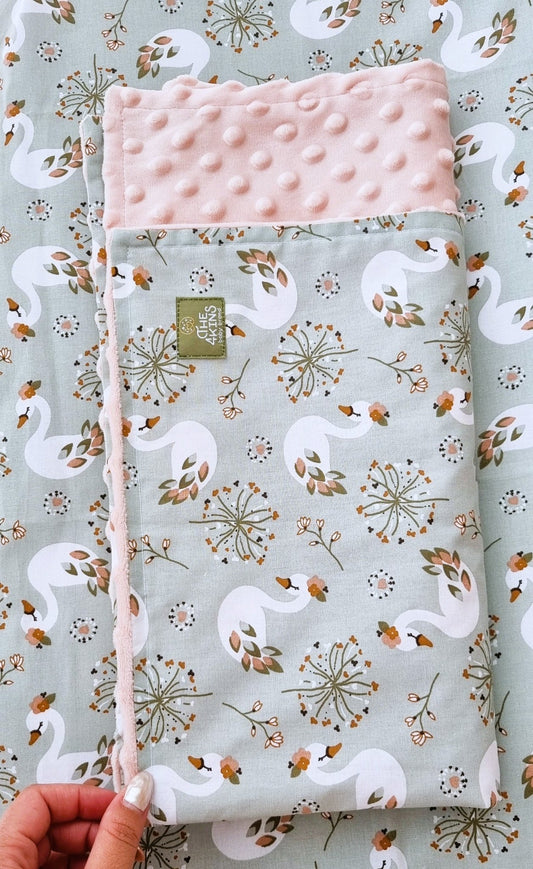 Swan Lake Minky Κουβερτούλα - The4kins baby brand