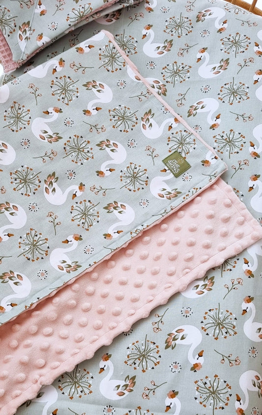 Swan Lake Minky Κουβερτούλα - The4kins baby brand