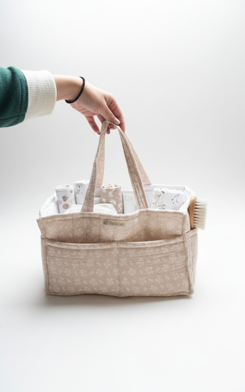 Φορητό καλάθι οργάνωσης the4kins με ανθεκτικές λαβές για εύκολη μεταφορά σε κάθε δωμάτιο