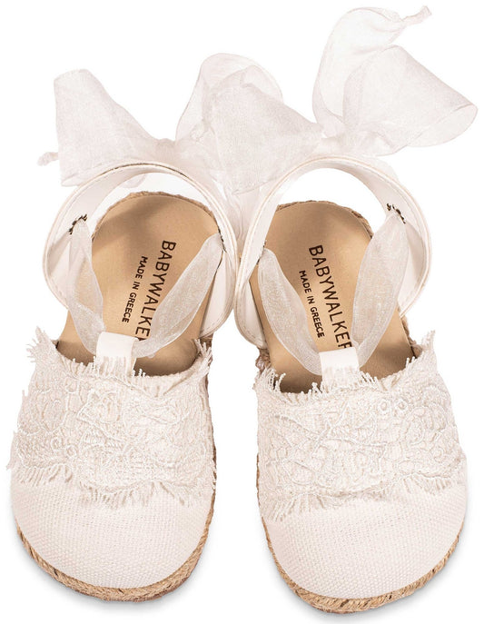 Υφασμάτινη Εσπαντρίγια Λευκό - The4kins baby brand