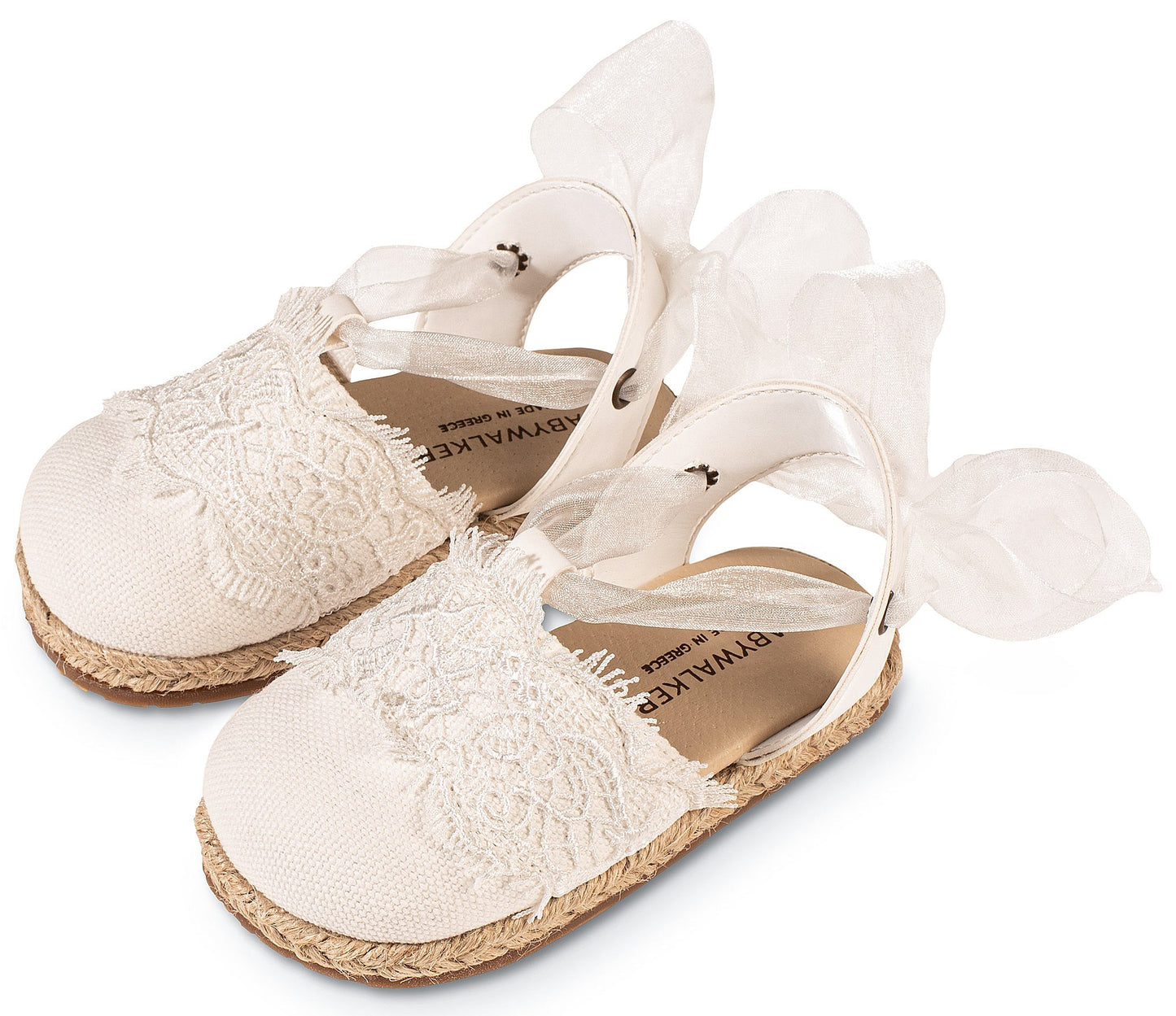 Υφασμάτινη Εσπαντρίγια Λευκό - The4kins baby brand