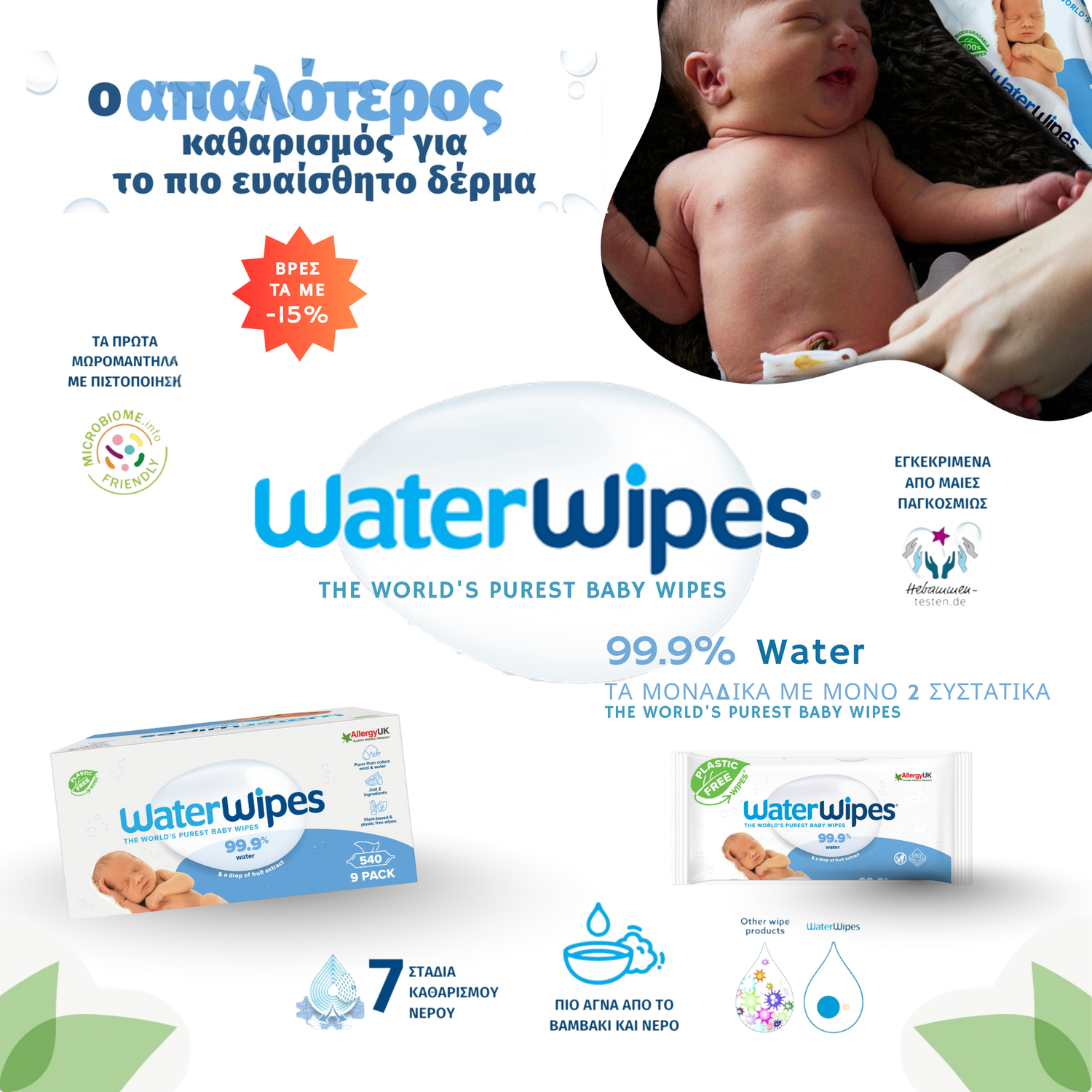 WATER WIPES - The4kins baby brand