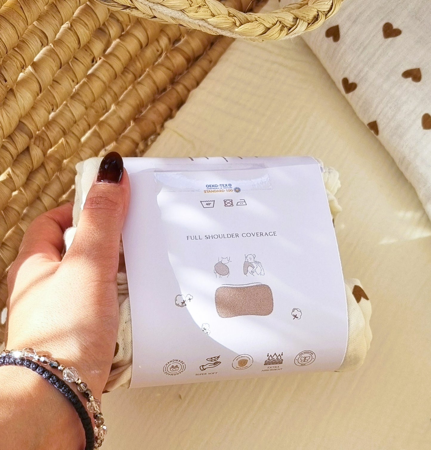 Hearts Σετ Πανάκια Μουσελίνας XXL- Burp Cloth