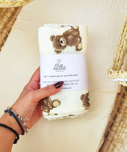 Muslin set teddy - Πάνες Αγκαλιάς