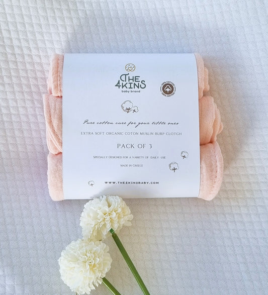 Σετ Πανάκια Μουσελίνας XXL - Burp Cloth Pink